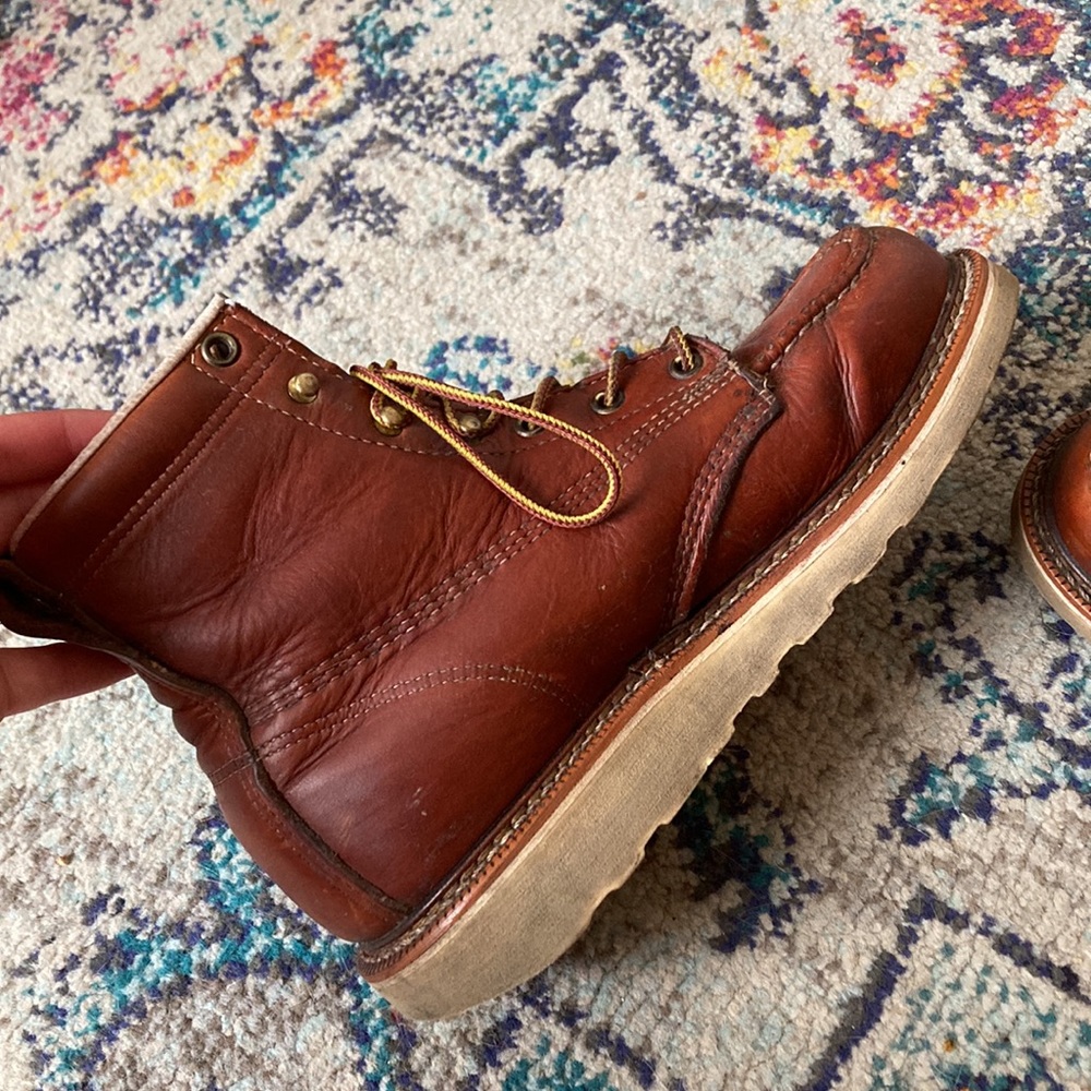 Thorogood 6" Moc Toe Wedge Lace-Up Work Boots 814-4200 6 EE Non-Safety - Picture 10 of 11